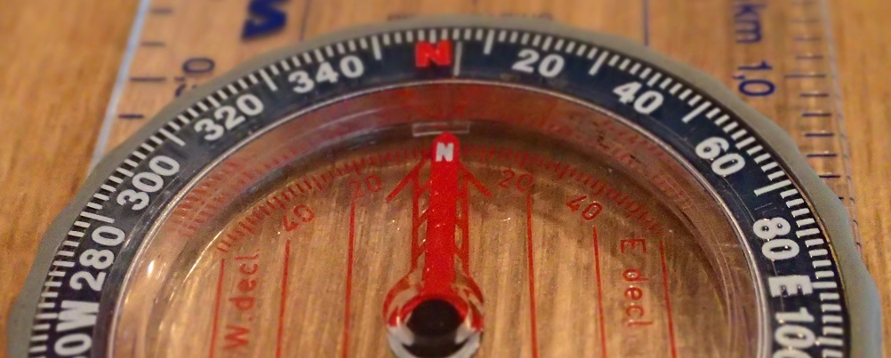 True north vs magnetic north on a compass