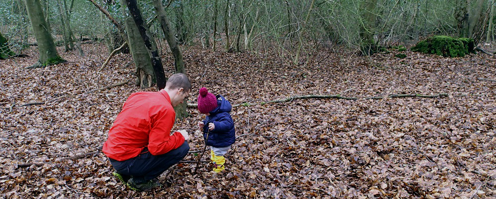 Winter hiking with a baby in Epping Forest
