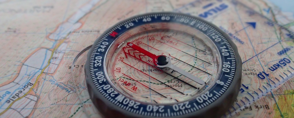 navigate with a compass and map